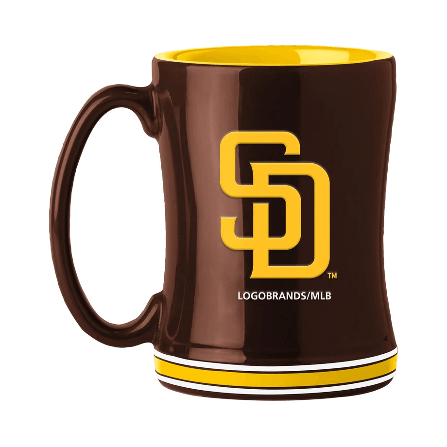 San Diego Padres 14oz Sculpted Relief Coffee Mug Team Color - ToylandEU