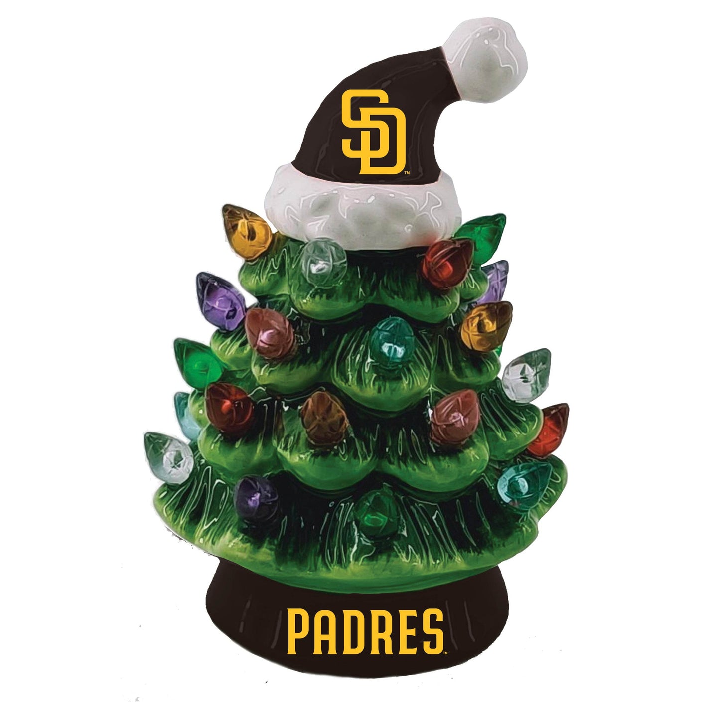 San Diego Padres 4 Inch LED Tabletop Christmas Tree - ToylandEU