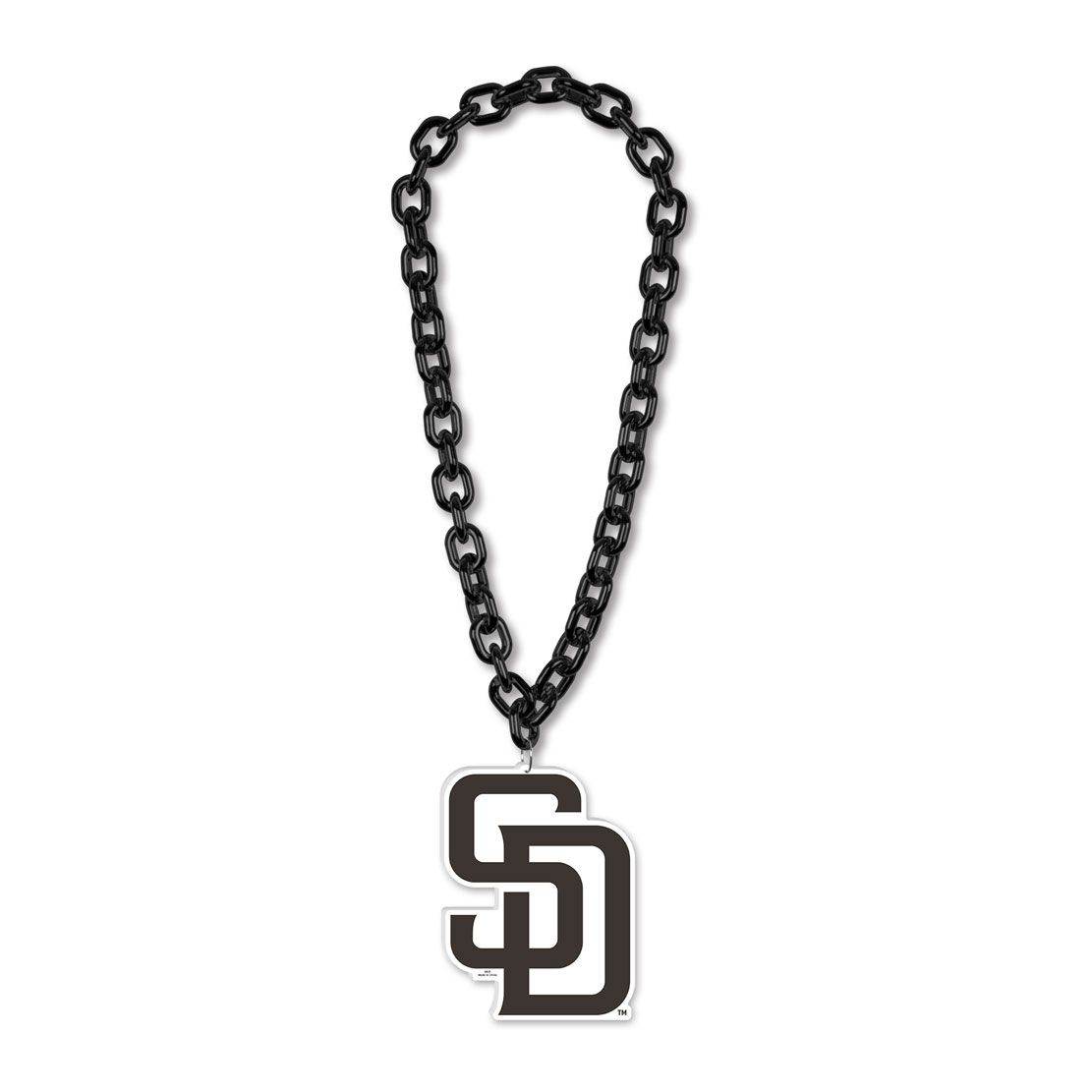 San Diego Padres Foam Logo Necklace On 38 Inch Fan Chain - ToylandEU