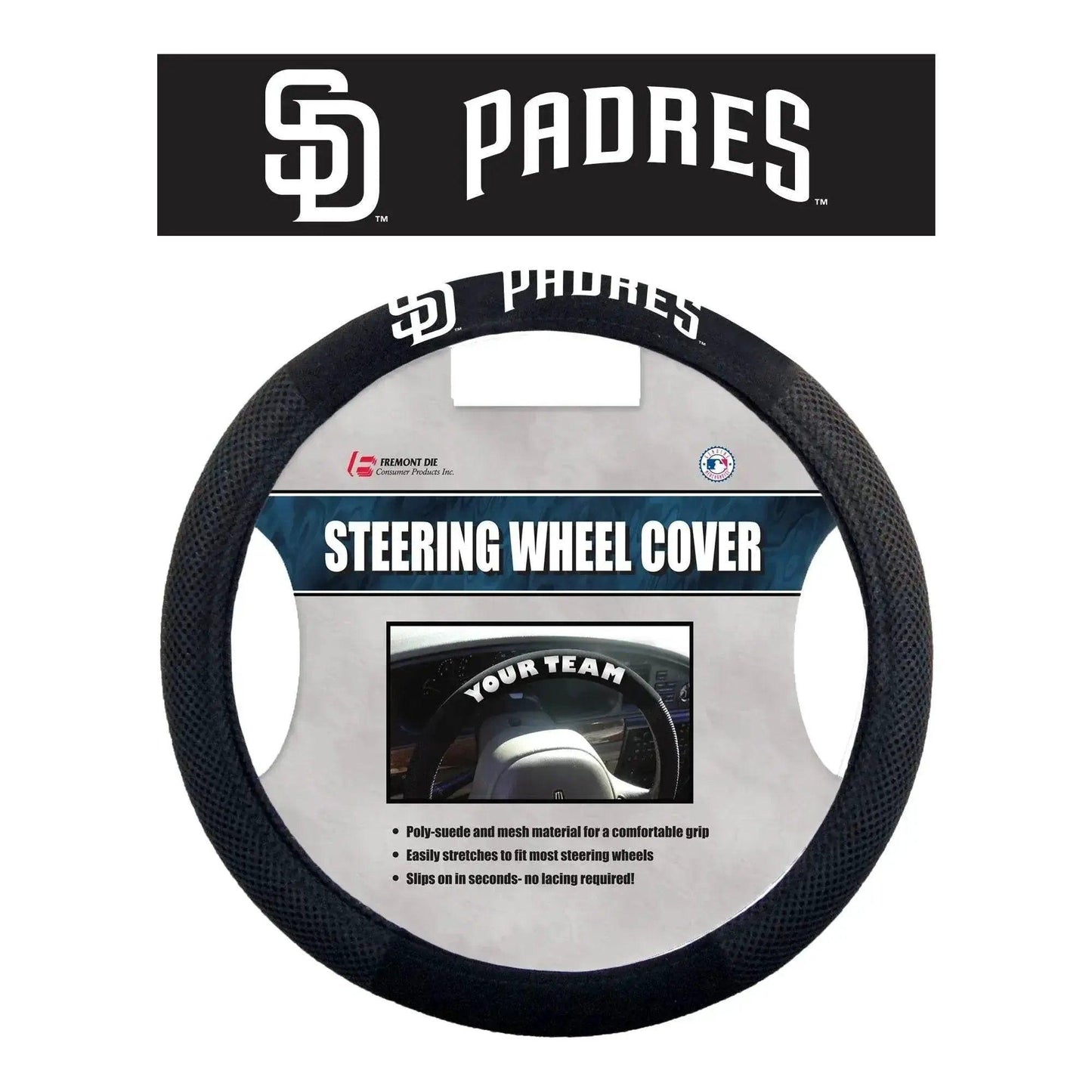  San Diego Padres Leather Steering Wheel Cover Mesh Style -  ToylandEU™