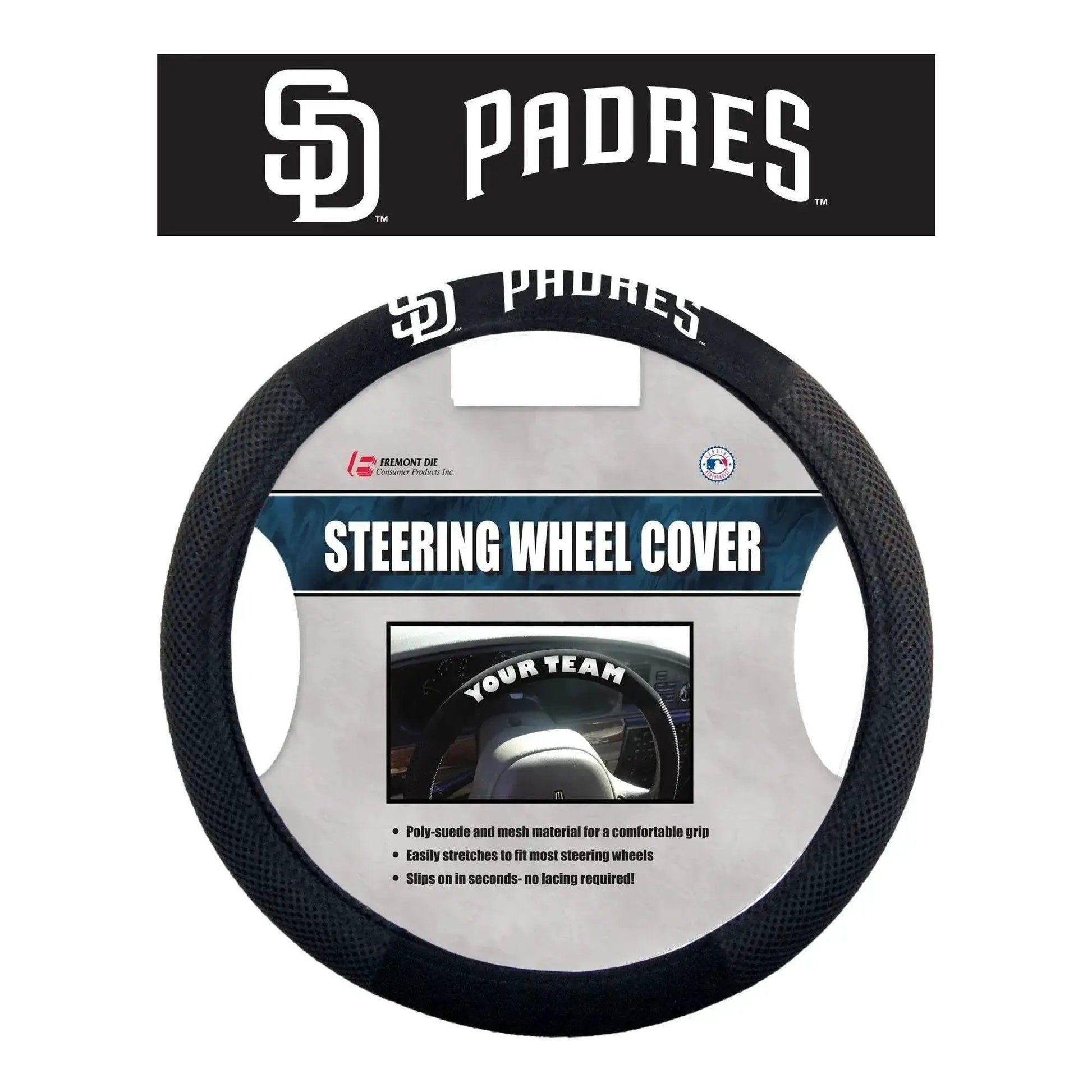  San Diego Padres Leather Steering Wheel Cover Mesh Style -  ToylandEU™