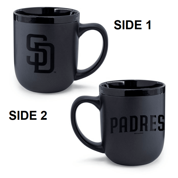San Diego Padres Matte Black 17oz Ceramic Coffee Mug - ToylandEU
