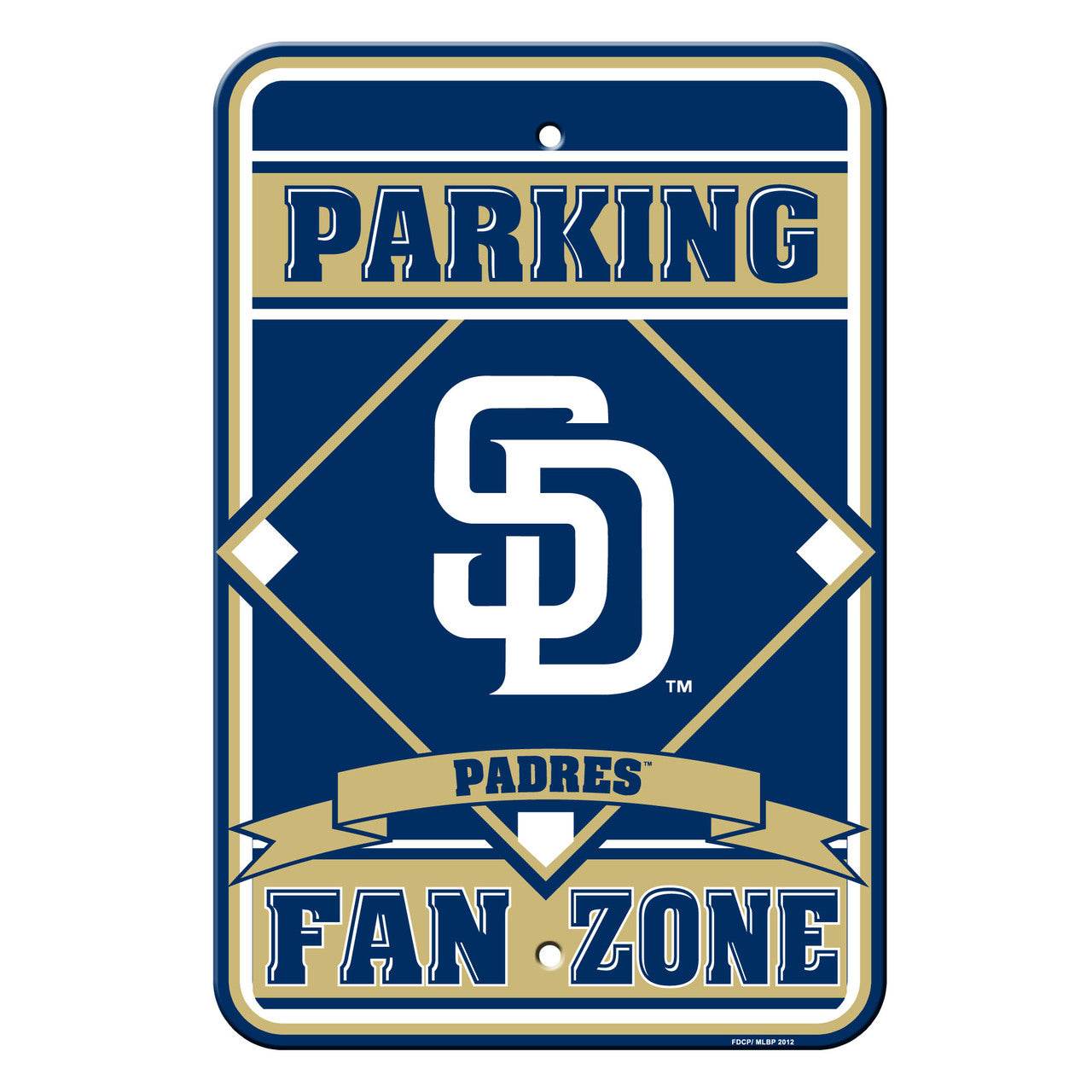 San Diego Padres Parking Sign 12x18 Plastic Fan Zone CO - ToylandEU