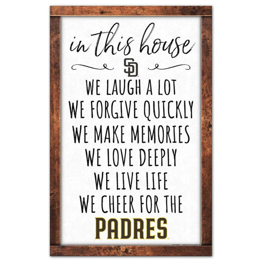  San Diego Padres Sign 11x17 Wood Wall Art In This House -  ToylandEU™