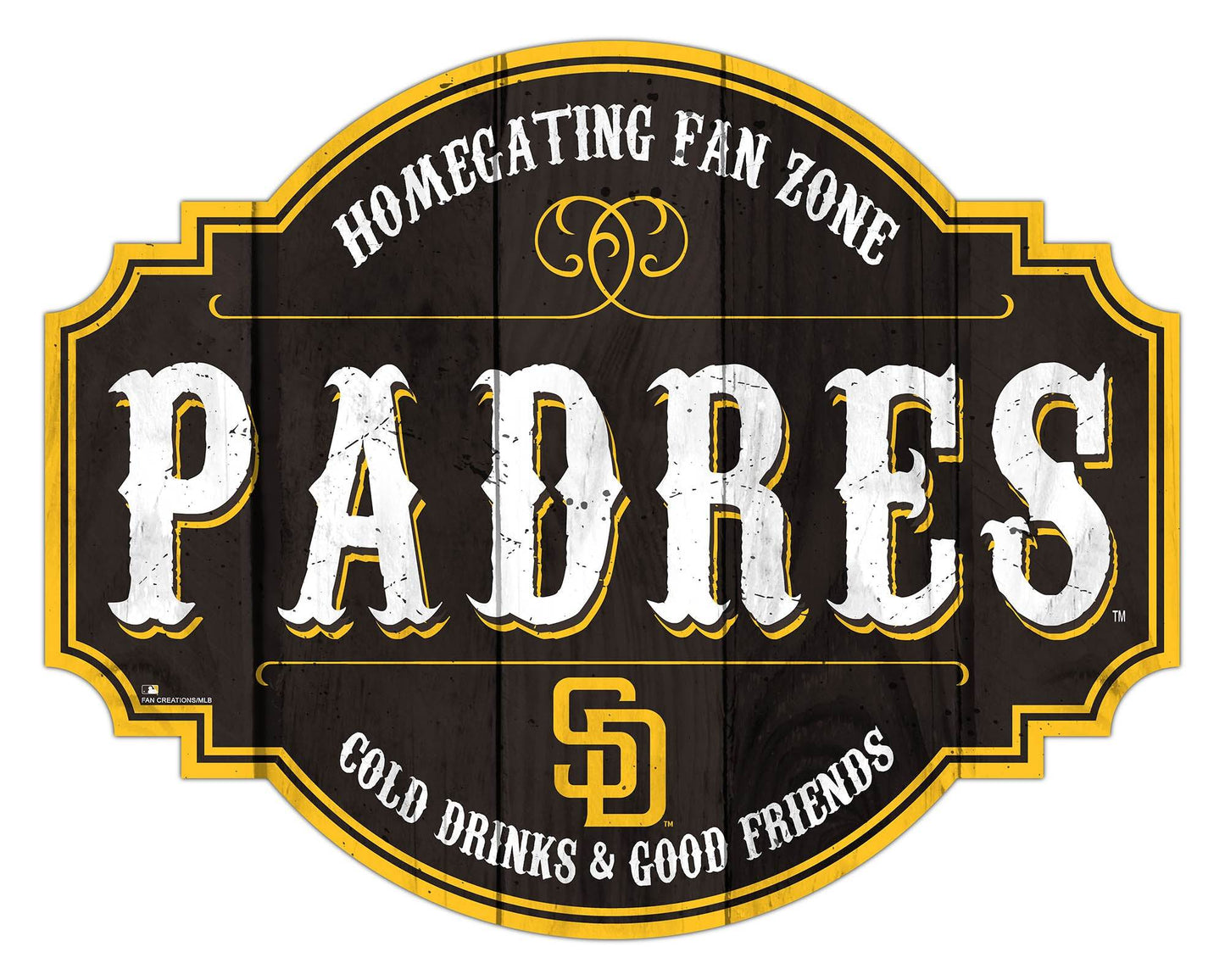 San Diego Padres Wood Sign 12 Inch Homegating Tavern Decor - ToylandEU