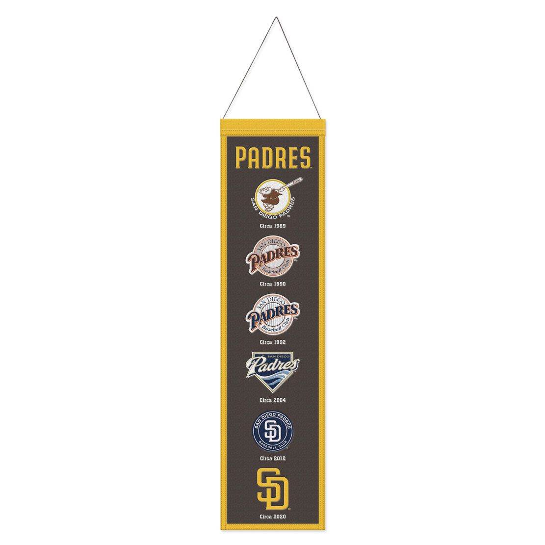 San Diego Padres Wool Banner 8x32 Heritage Evolution Design - ToylandEU
