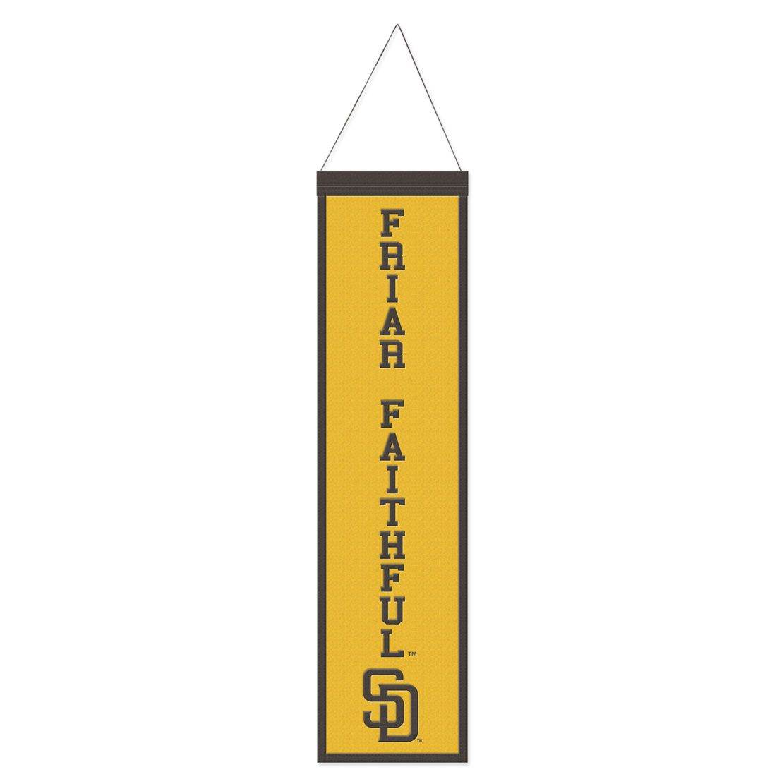 San Diego Padres Wool Banner 8x32 Heritage Slogan Design - ToylandEU