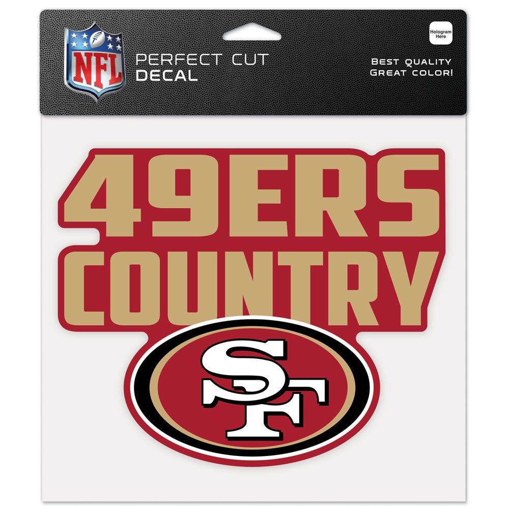 San Francisco 49ers 8x8 Perfect Cut Color Decal Slogan - ToylandEU