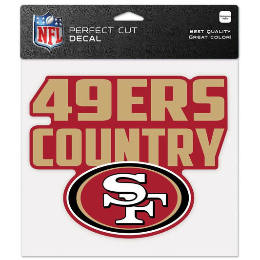 San Francisco 49ers 8x8 Perfect Cut Color Decal Slogan - ToylandEU