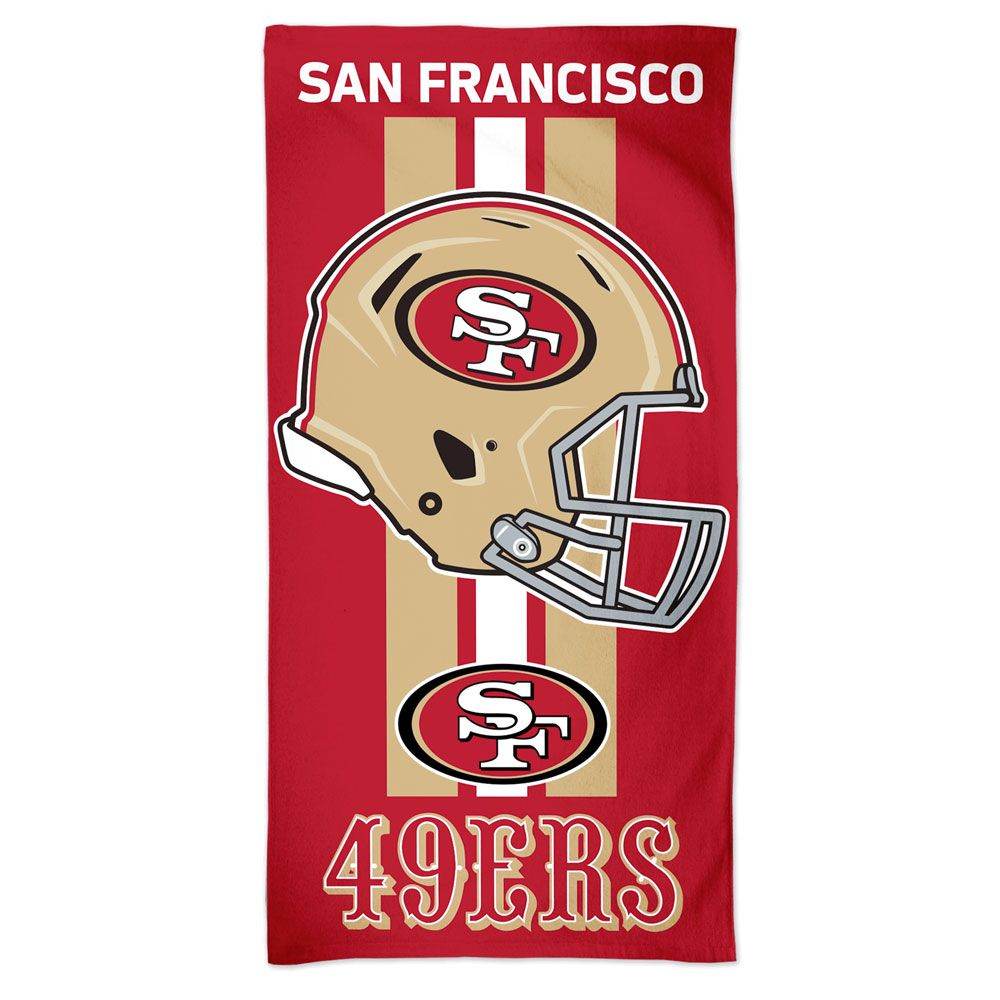 San Francisco 49ers Beach Towel 30x60 Velour Front - ToylandEU