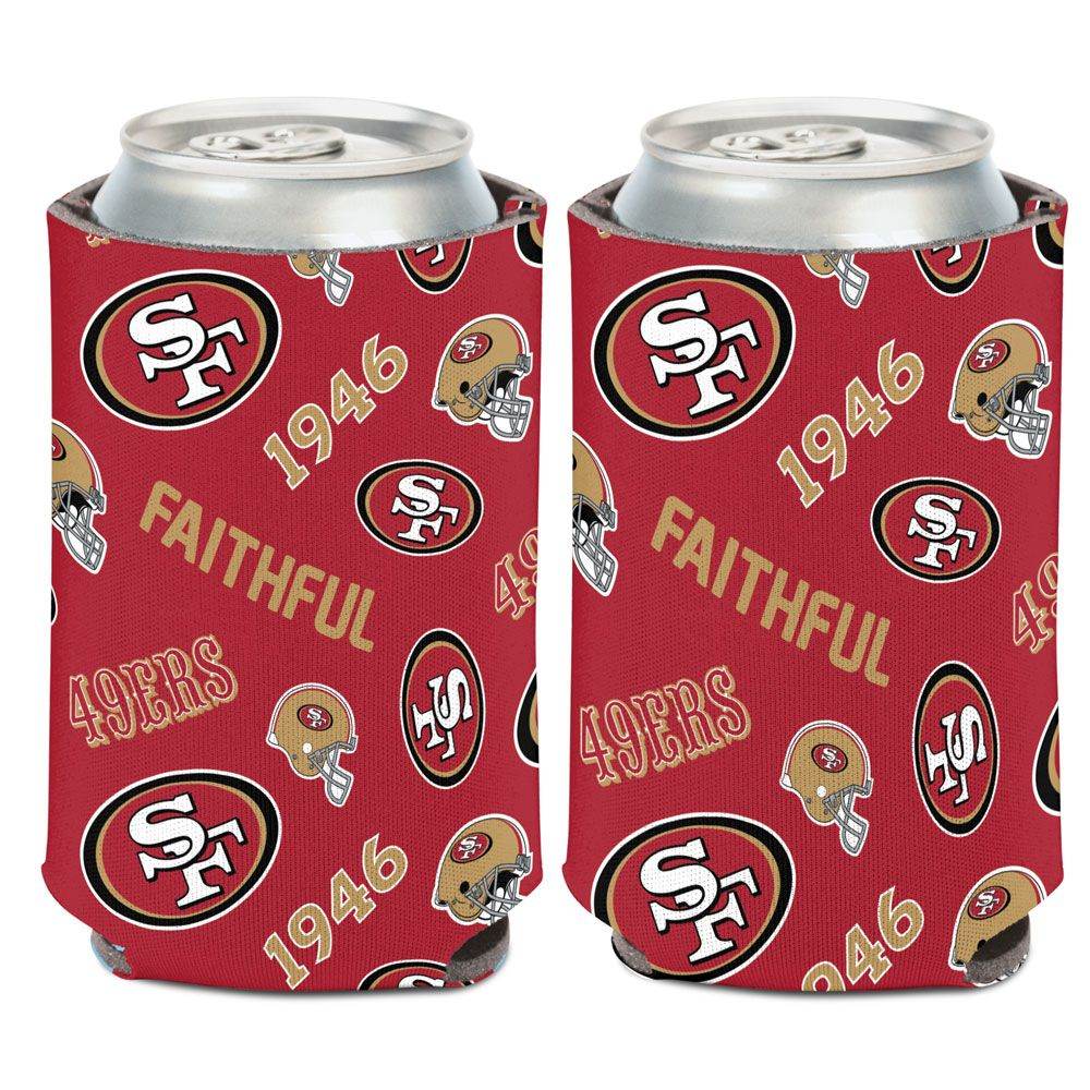 San Francisco 49ers Can Cooler Scatterprint Design - ToylandEU
