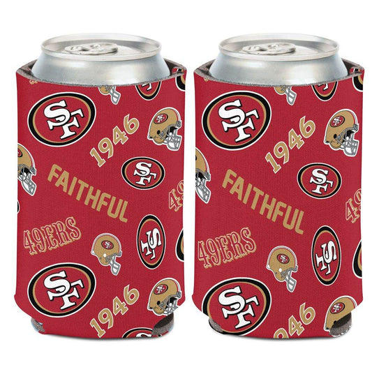 San Francisco 49ers Can Cooler Scatterprint Design - ToylandEU
