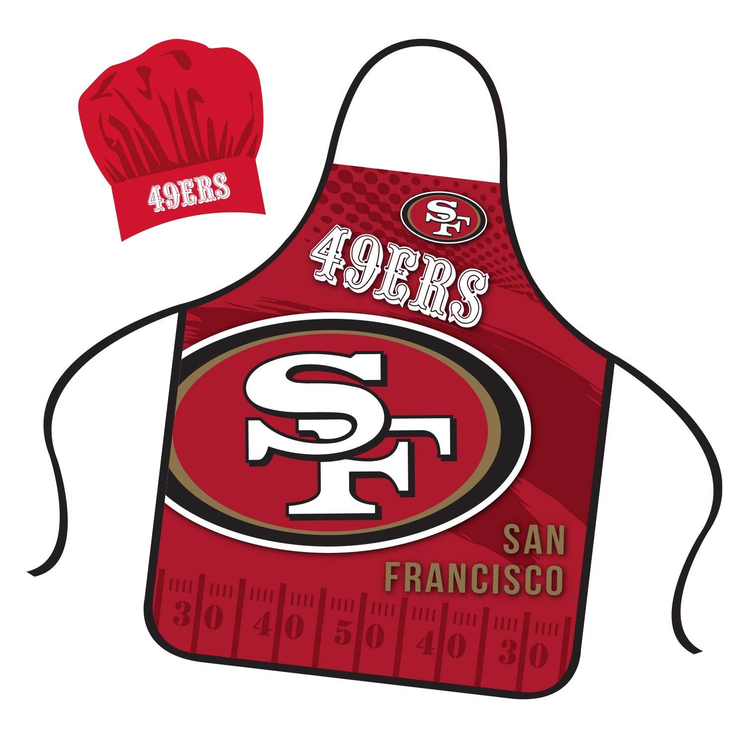 San Francisco 49ers Chef Hat And Apron Set Mojo Licensing - ToylandEU