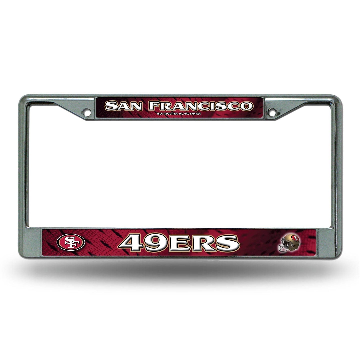 San Francisco 49ers Chrome License Plate Frame Insert - ToylandEU