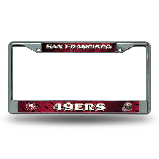 San Francisco 49ers Chrome License Plate Frame Insert - ToylandEU