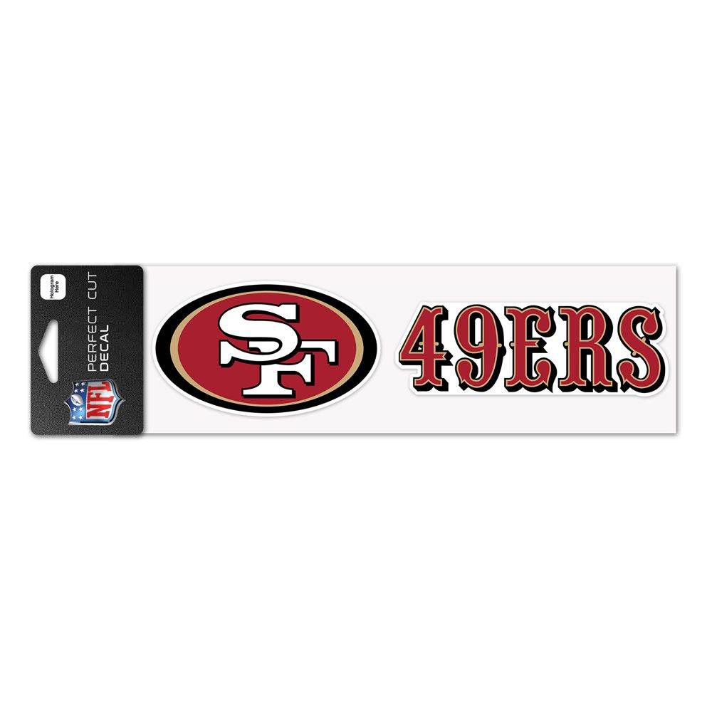 San Francisco 49ers Decal 3x10 Perfect Cut Wordmark Color - ToylandEU