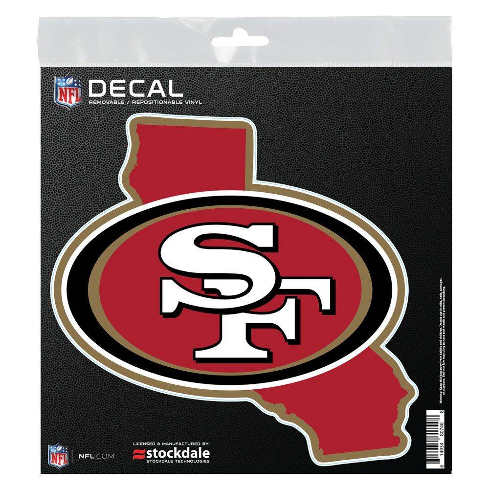 San Francisco 49ers Decal 6x6 All Surface State Shape - ToylandEU