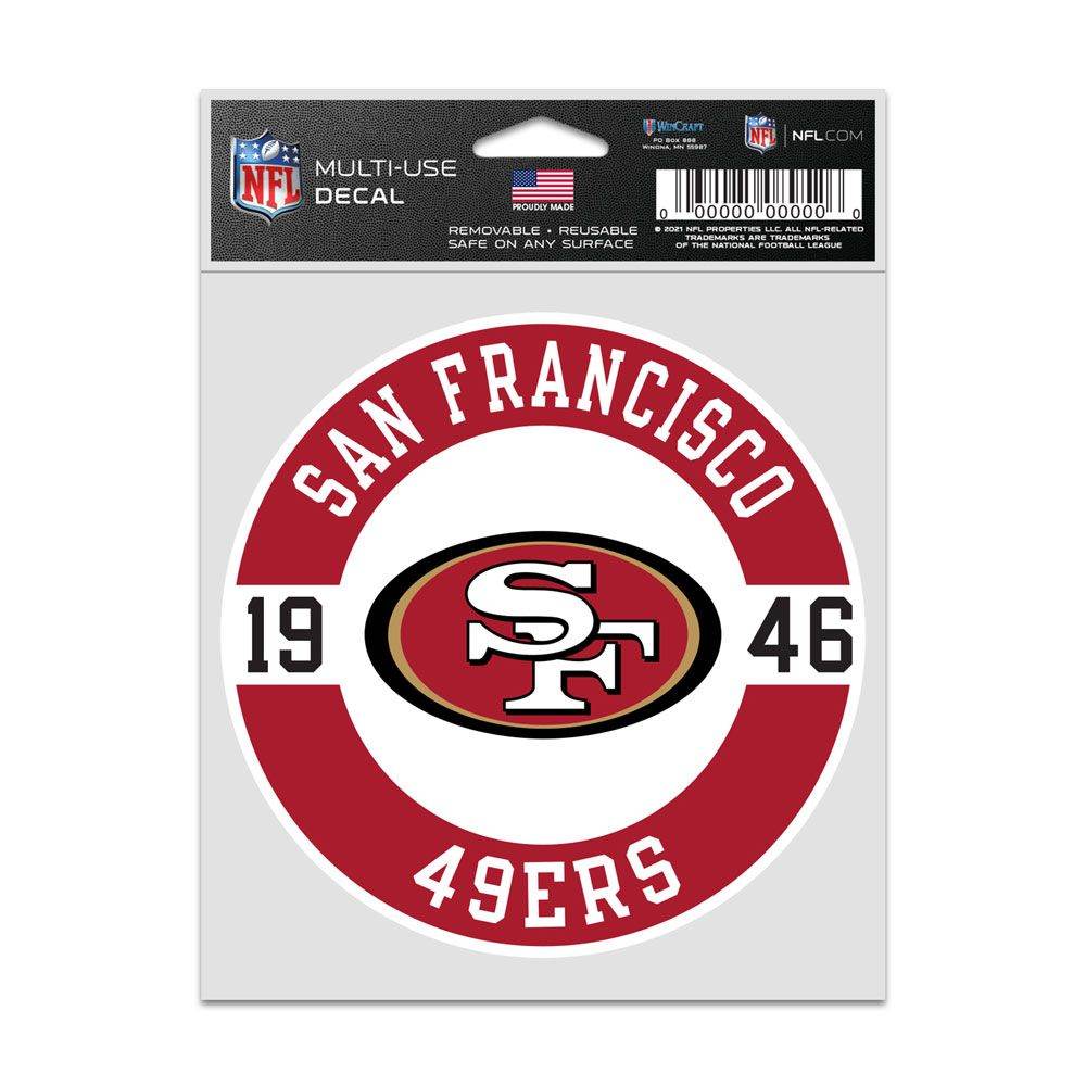San Francisco 49ers Decal Patch 3.75x5 Inches Fan Gear - ToylandEU