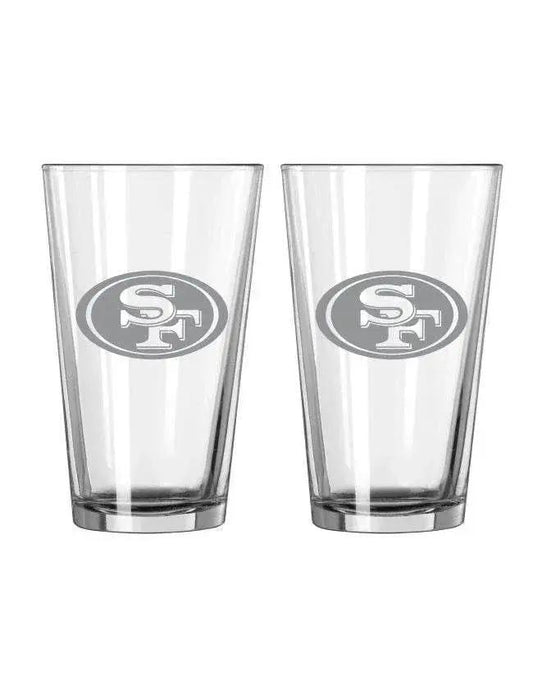  San Francisco 49ers Glass Pint Frost Design 2 Piece Set -  ToylandEU™