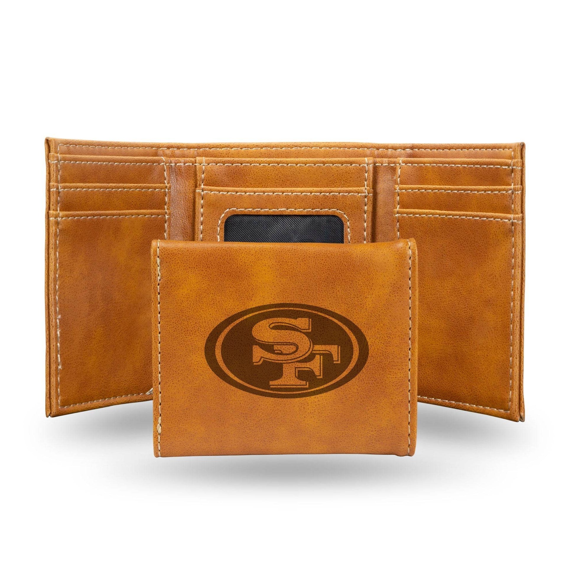 San Francisco 49ers Leather Trifold Wallet Laser Engraved - ToylandEU