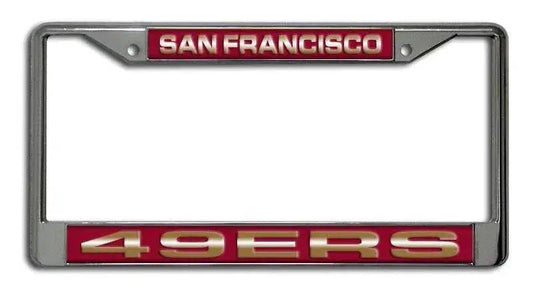  San Francisco 49ers License Plate Frame Laser Cut Chrome -  ToylandEU™