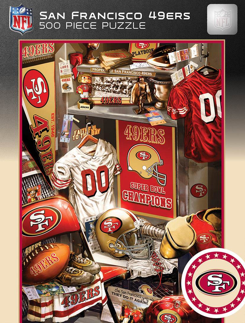 San Francisco 49ers Locker Room 500 Piece Puzzle Memorabilia - ToylandEU