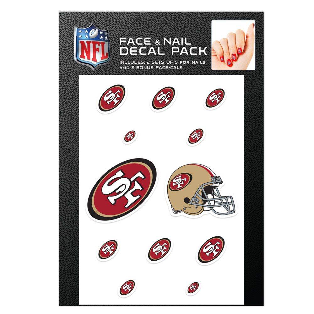 San Francisco 49ers Nail Cals FaceCals Waterless Decals - ToylandEU