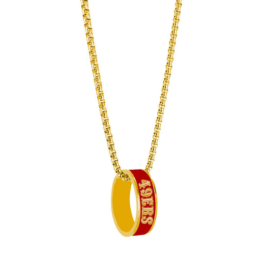 San Francisco 49ers Necklace Pendant Gold Fashion Jewelry - ToylandEU