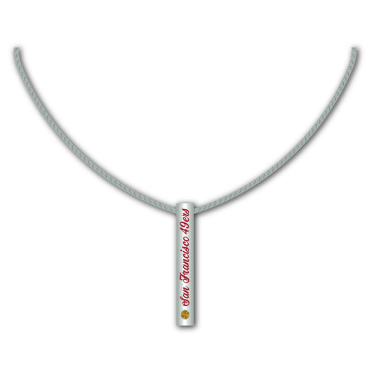 San Francisco 49ers Necklace Silver Bar Pendant Jewelry - ToylandEU