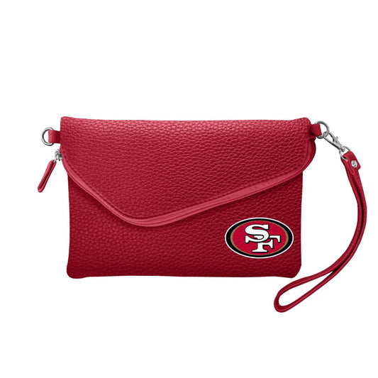 San Francisco 49ers Purse Fold Over Crossbody Dark Red - ToylandEU