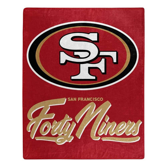 San Francisco 49ers Raschel Blanket 50x60 Signature Design - ToylandEU