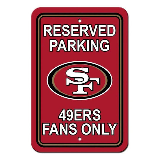  San Francisco 49ers Reserved Parking Sign 12x18 Plastic -  ToylandEU™