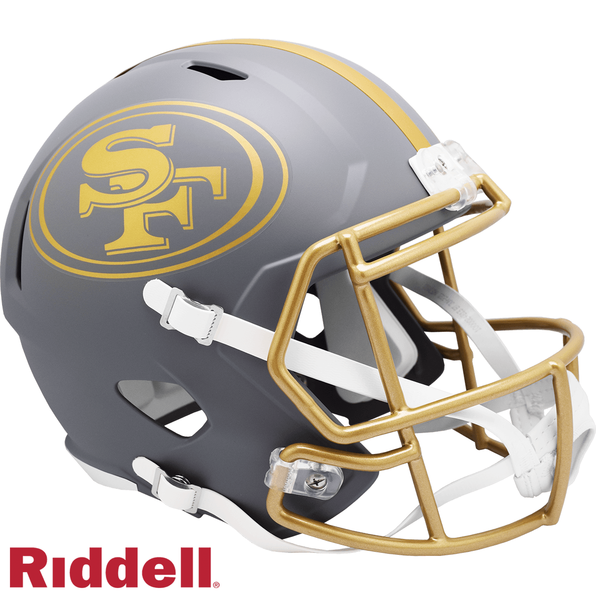 San Francisco 49ers Riddell Replica Full Size Slate Helmet - ToylandEU