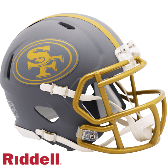 San Francisco 49ers Riddell Replica Mini Speed Helmet Slate - ToylandEU