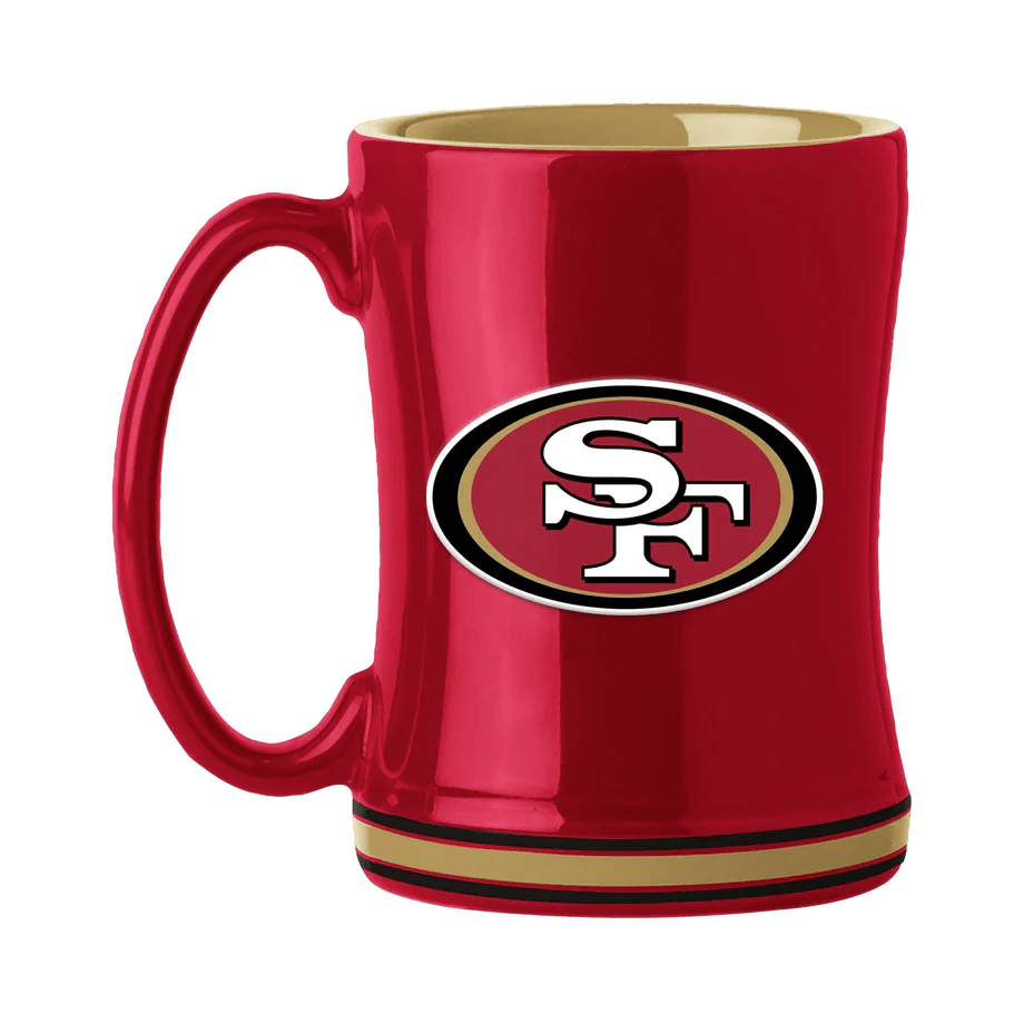 San Francisco 49ers Sculpted Relief Mug 14oz Team Colors - ToylandEU