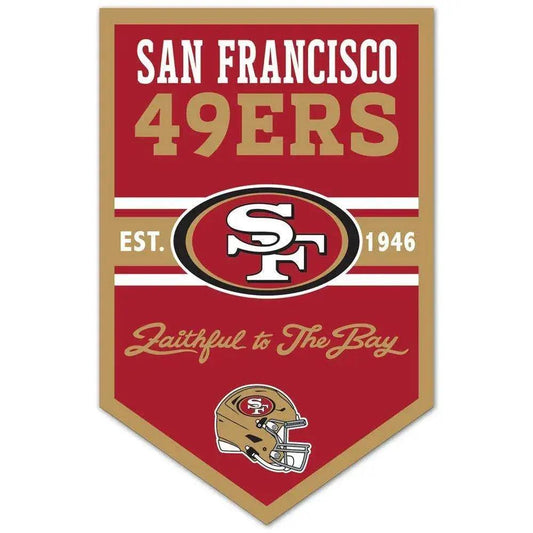  San Francisco 49ers Sign 11x17 Wood Chevron Wall Decor -  ToylandEU™