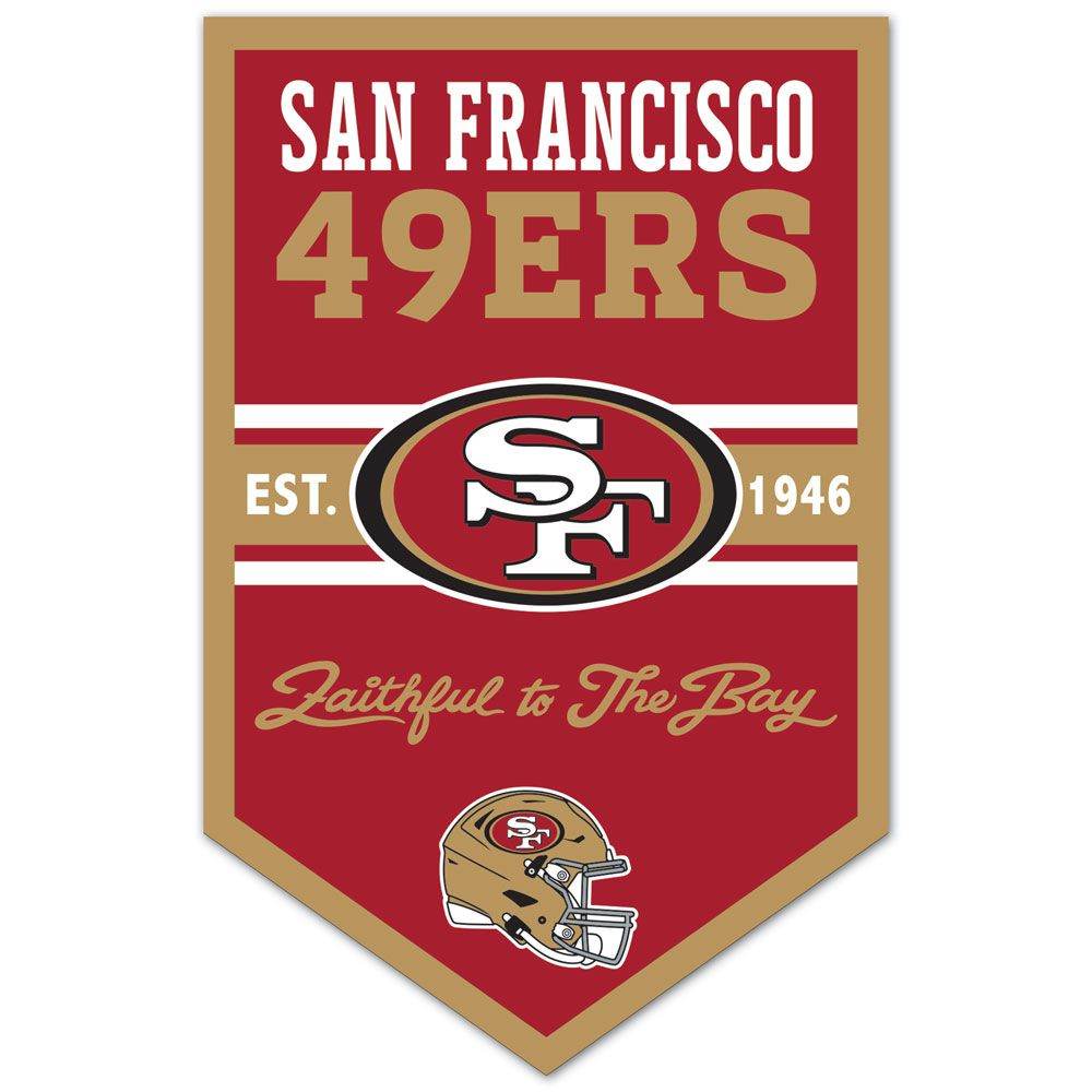 San Francisco 49ers Sign 11x17 Wood Chevron Wall Decor - ToylandEU