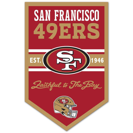 San Francisco 49ers Sign 11x17 Wood Chevron Wall Decor - ToylandEU