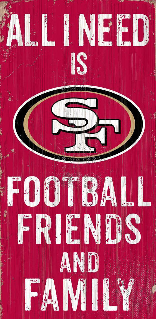 San Francisco 49ers Sign Wood 6x12 Football Friends Family - ToylandEU