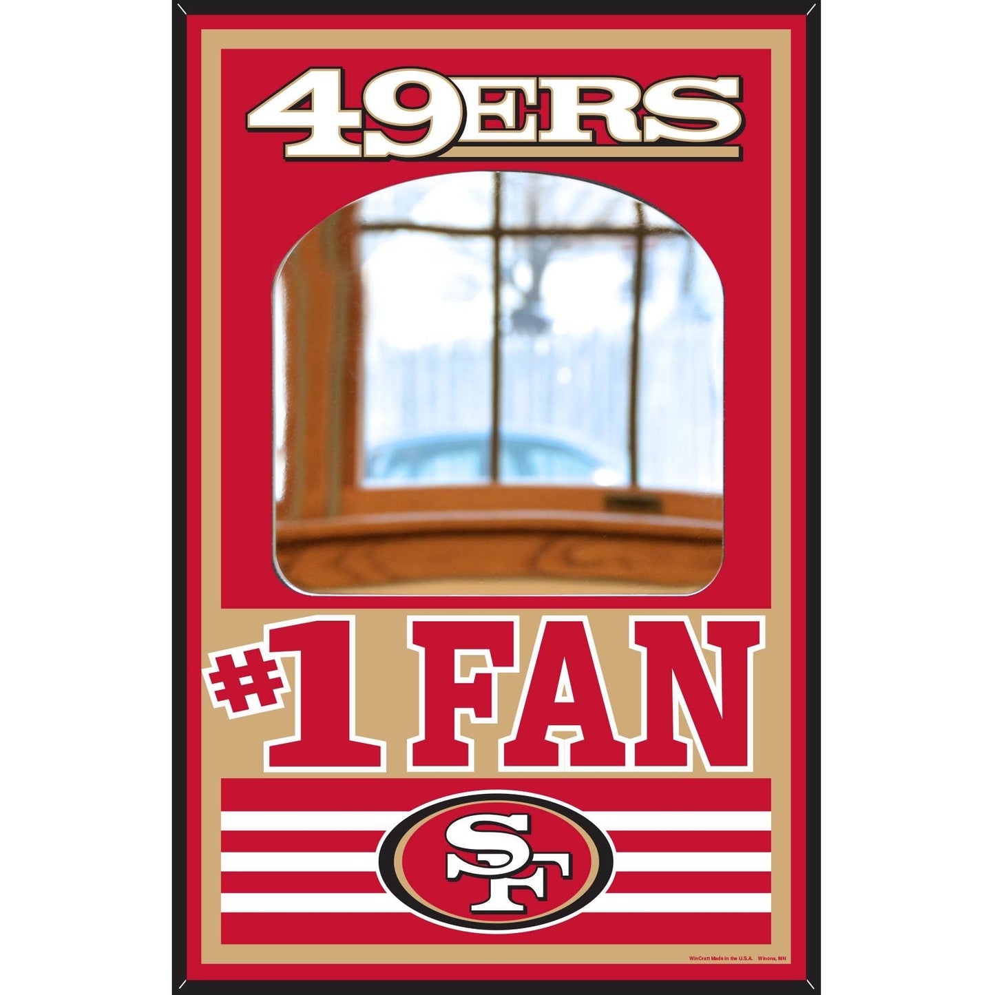 San Francisco 49ers Sign Wood Mirror 11x17 Wall Decor - ToylandEU