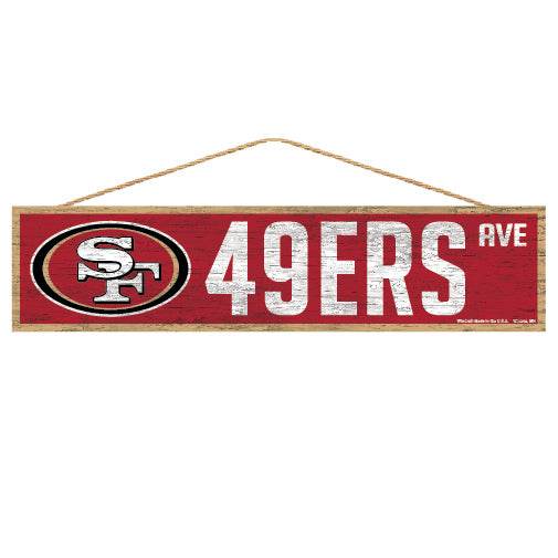San Francisco 49ers Wood Sign 4x17 Avenue Design With Logo - ToylandEU
