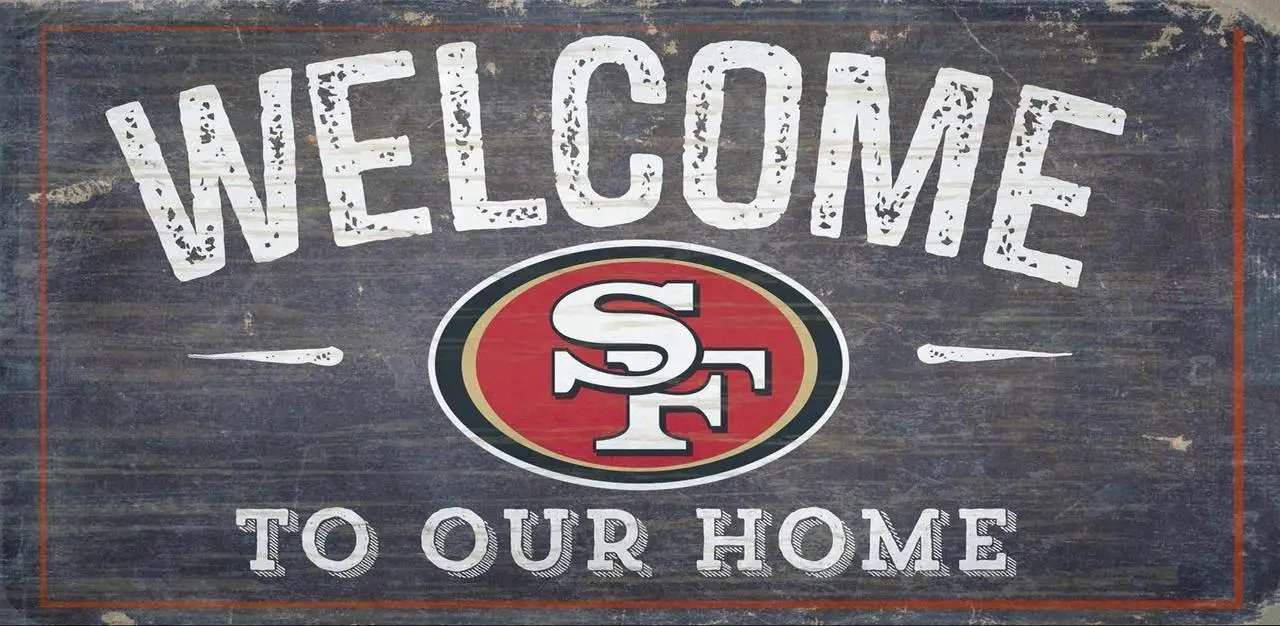  San Francisco 49ers Wood Sign Welcome To Our Home 6x12 -  ToylandEU™