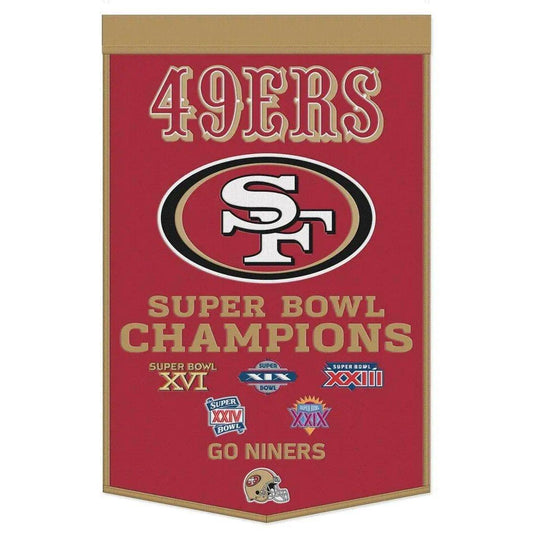  San Francisco 49ers Wool Banner 24x38 Dynasty Champ Design -  ToylandEU™