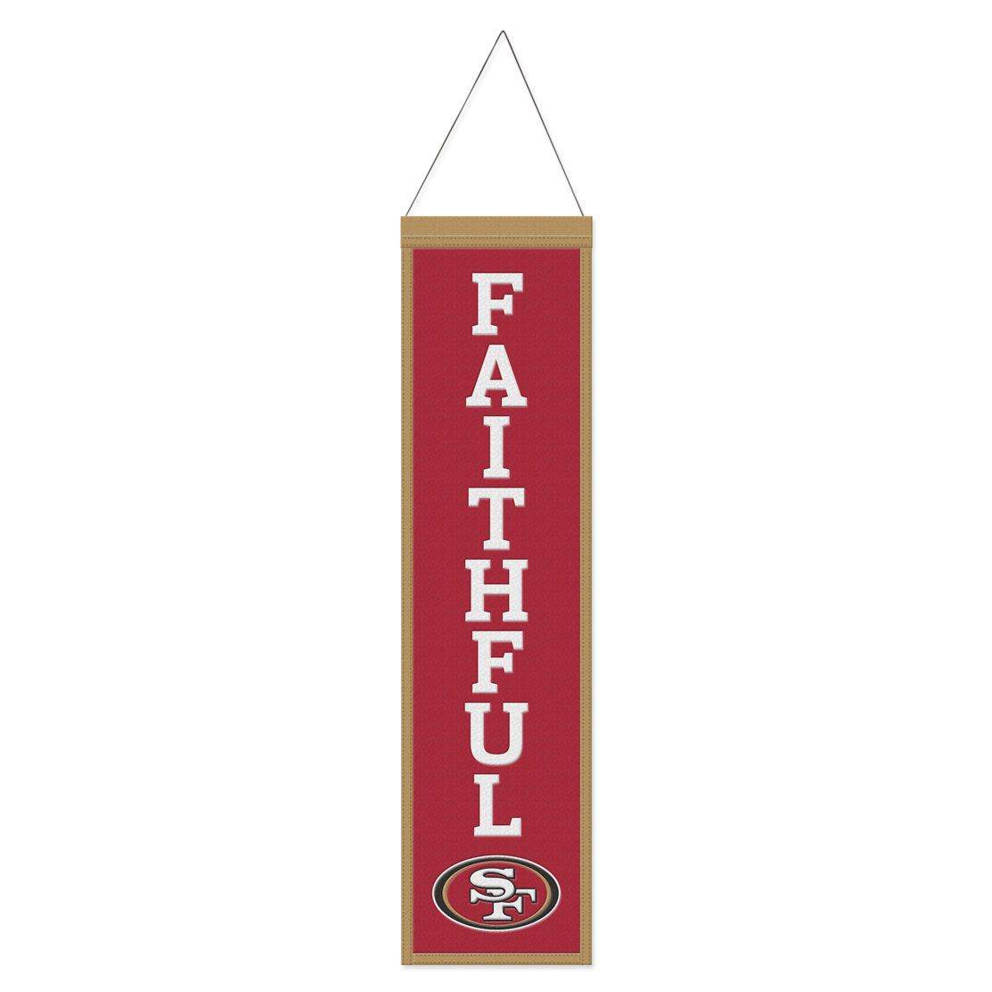 San Francisco 49ers Wool Banner 8x32 Heritage Slogan Design - ToylandEU