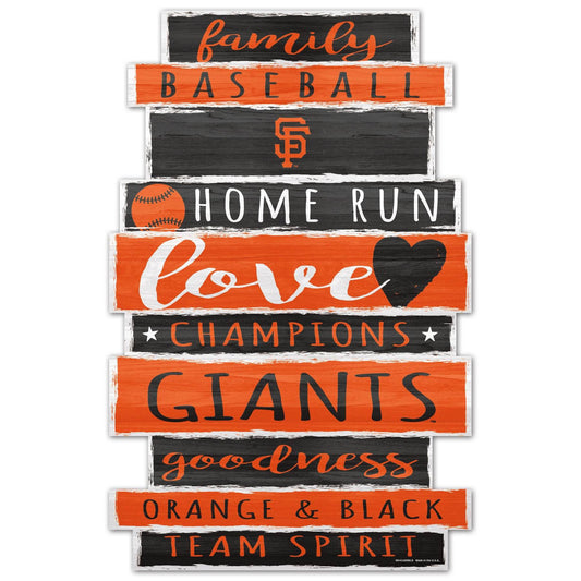 San Francisco Giants 11x17 Wood Sign Decorated In Team Colors - ToylandEU