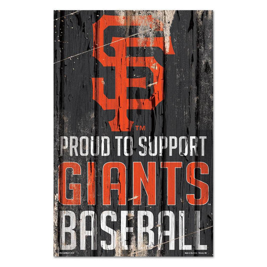 San Francisco Giants 11x17 Wood Sign Proud to Support - ToylandEU