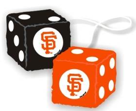 San Francisco Giants Plush Fuzzy Dice Hanging Ornaments - ToylandEU