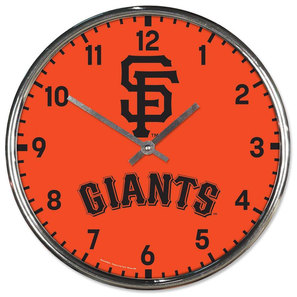 San Francisco Giants Round Chrome Wall Clock - ToylandEU