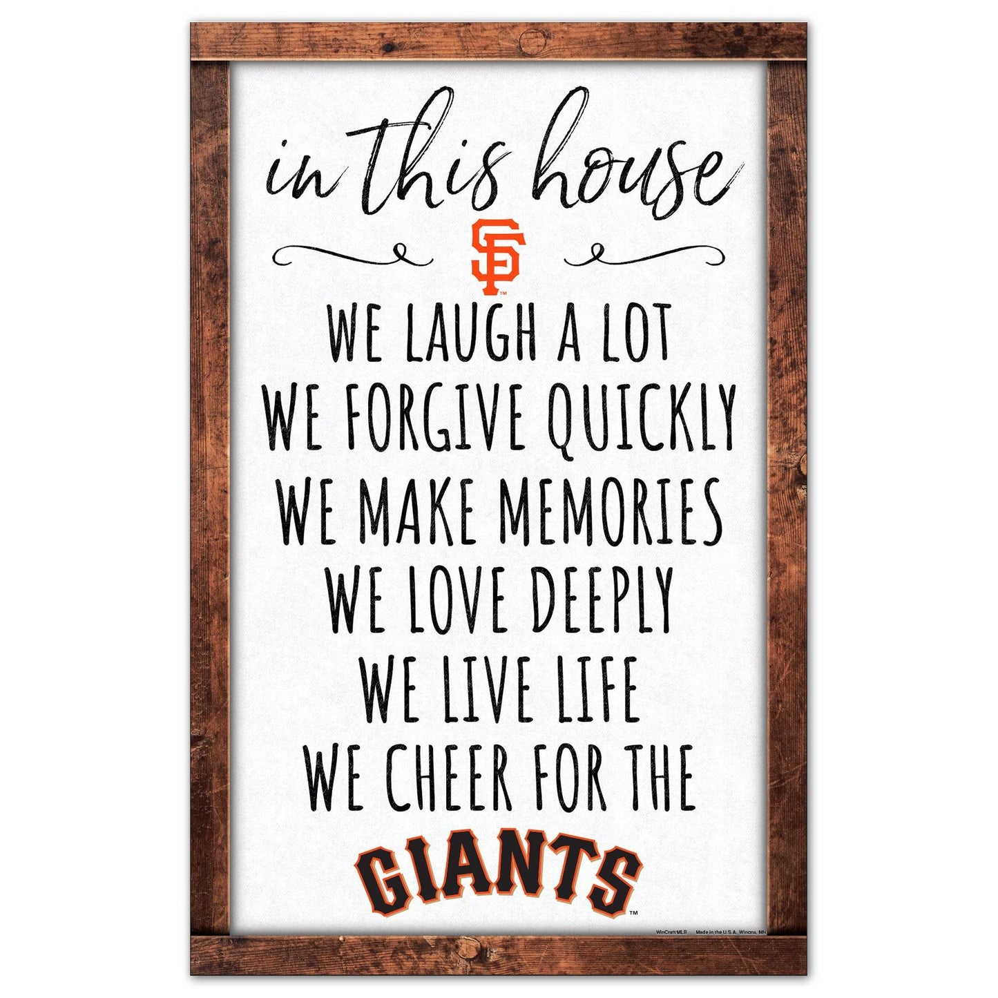 San Francisco Giants Sign 11x17 Wood Wall Art In This House - ToylandEU