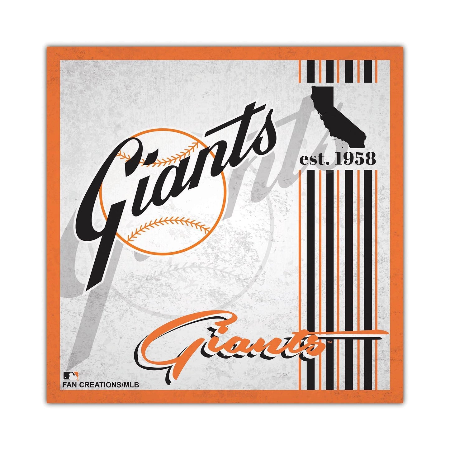 San Francisco Giants Sign Wood 10x10 Album Design Decor - ToylandEU